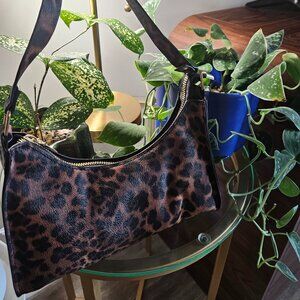 Leopard Print Small Shoulder Bag NWOT